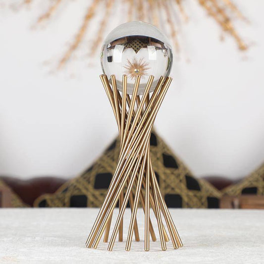 METAL STAND WITH CRYSTAL BALL