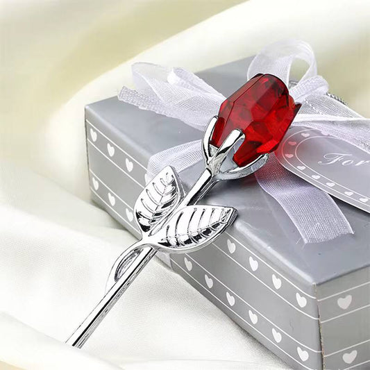Valentine's day gift crystal glass rose flower