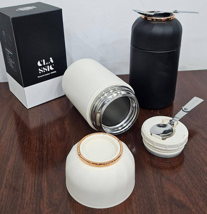 Big size 1050ml Classic food flask thermos with foldable spoon