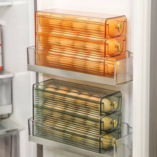 Space saving egg tray .