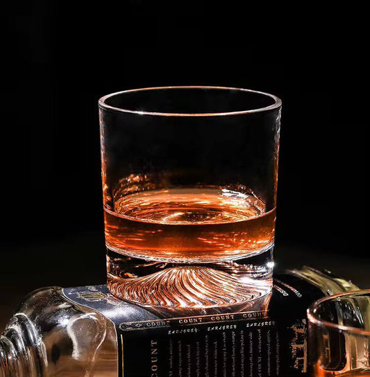 Threaded Heavy Base Crystal whiskey Glass 6pc