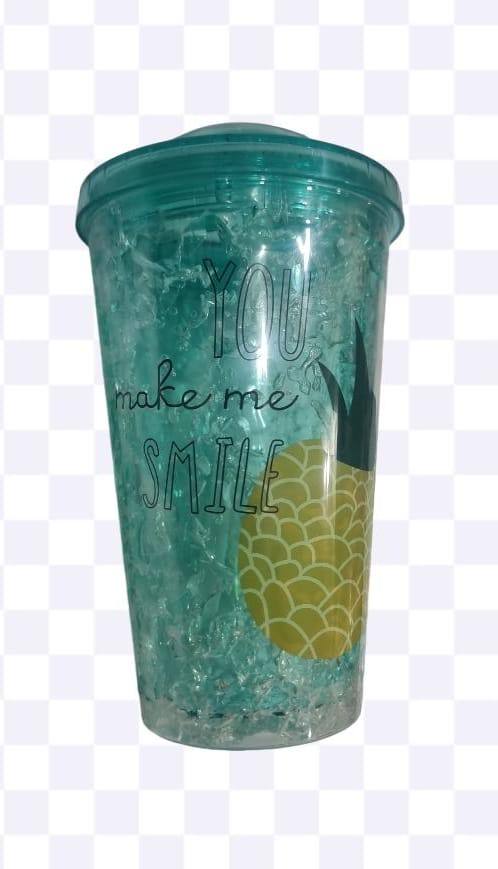Stylish double wall frost ice smoothie cup