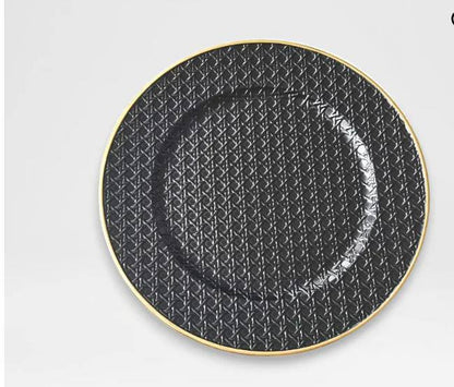 1pc Black charger plates