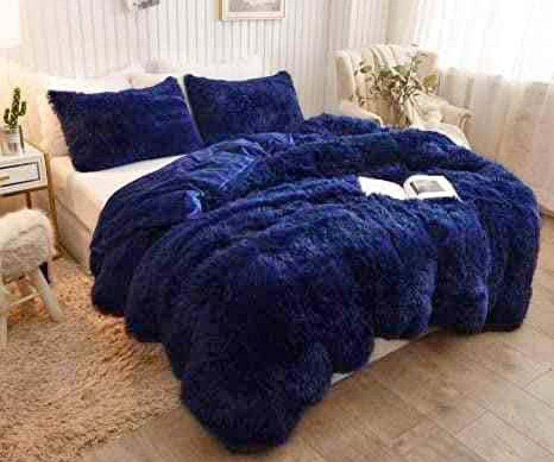 6pc Luxury Designs Velvet plush Fluffy Duvet set