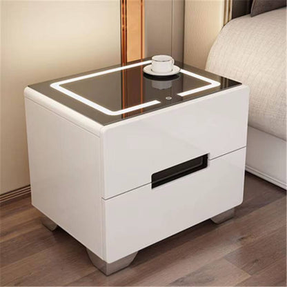 Smart bedside table for smart phones with led lights