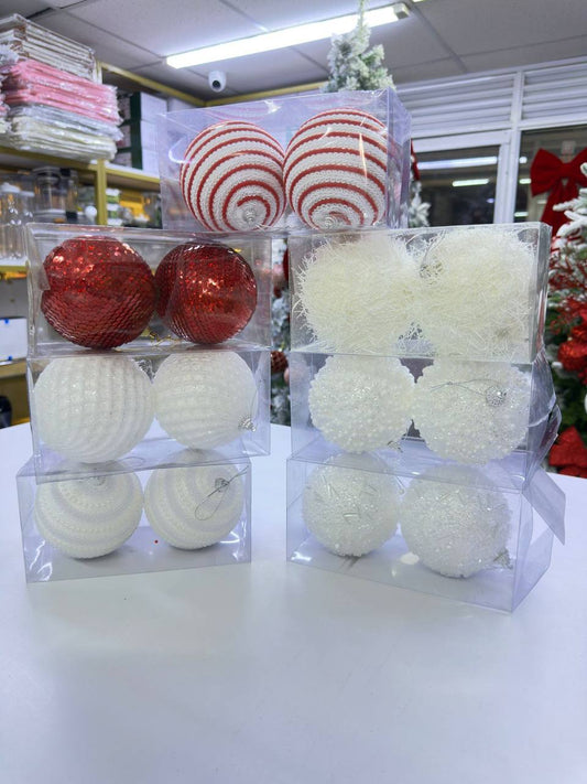 2pc set 10 cm Christmas ornaments / decorating balls