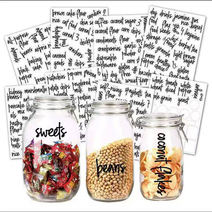 Spice Labels, Pack of 168 Stickers for Storage Jars