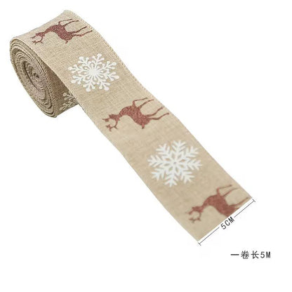 5 meters Christmas themed ribbon