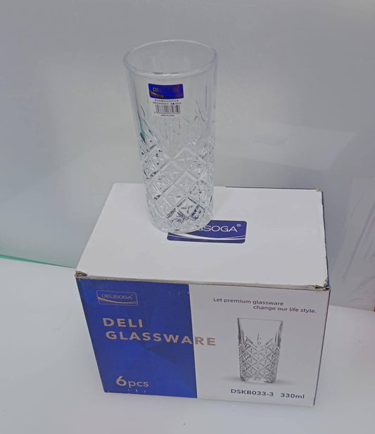 6pcs high quality 340ml water/juice glasses