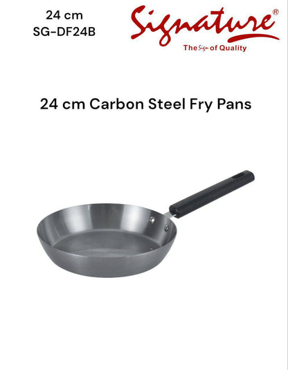 Carbon steel signature fry pans