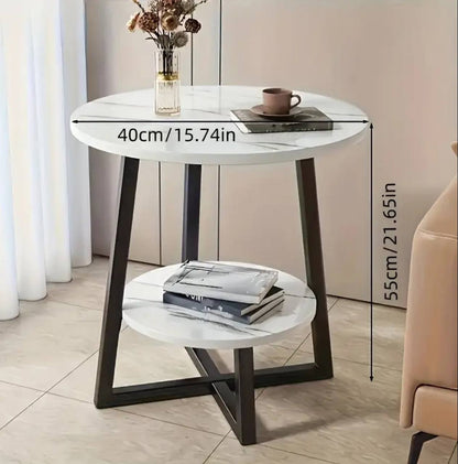 Eye-catching luxury double layered coffe side table