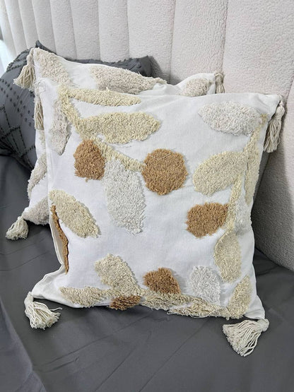 Fancy TUFTED/BOHO throw pillow covers with tassels