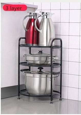 High quality Three layers creative kitchenware organizer  pot rack