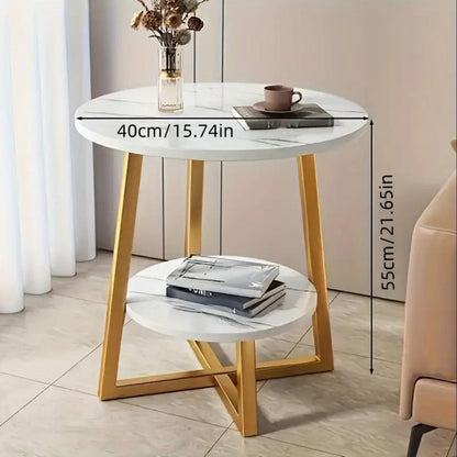 Eye-catching luxury double layered coffe side table