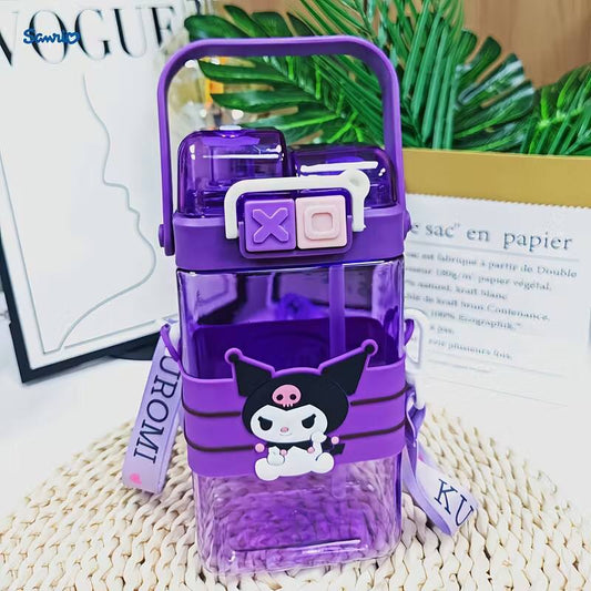 Partitioned Disney Sanrio Melody & Kuromi Double drinking water bottle 520m