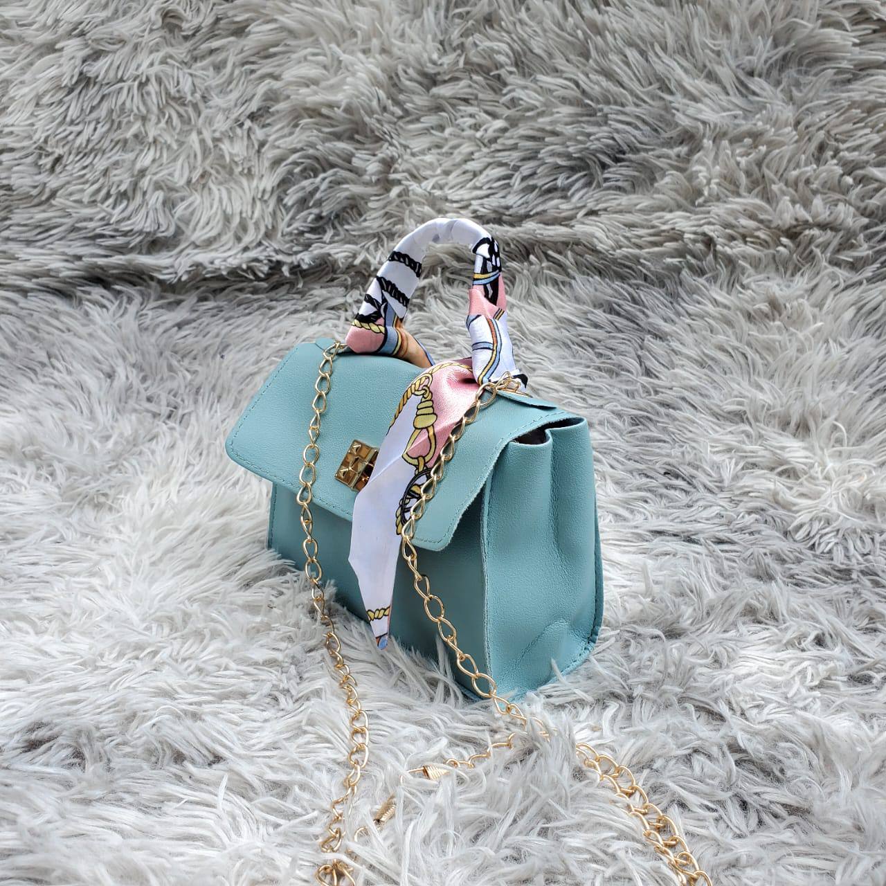 Cute mini decorative scarf crossbody bag