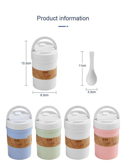 350ml Wheat Straw Soup Cup with Spoon