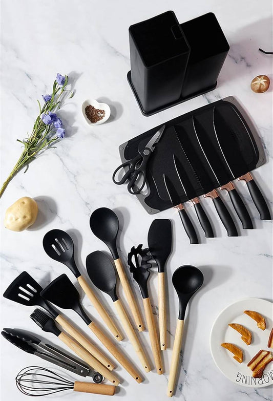 19 in 1Heat resistance silicone spoon set