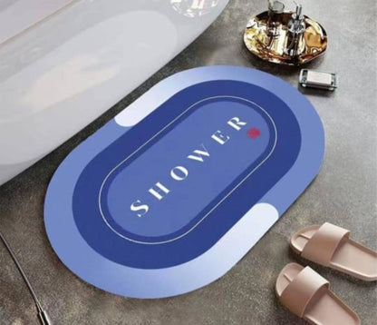Oval shaped antslip  rubber bottom bathroom mats