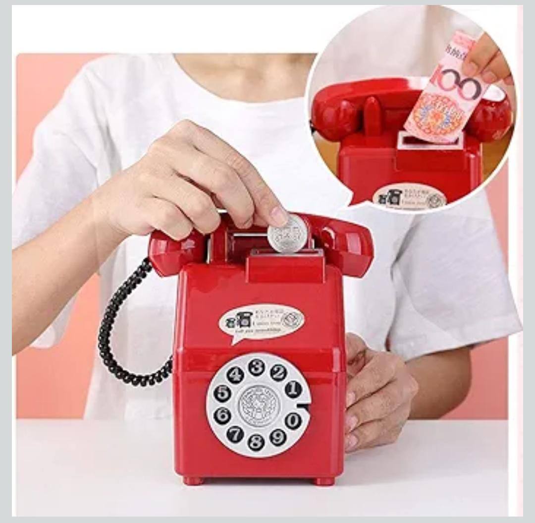 Piggy bank Money Box Piggy Bank For Boys Girls Creative Plastic Retro Phone Money Bank Toy Coin Bank Desktop Decor Best Birthday Gifts For Kids