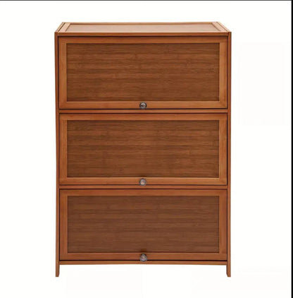 Flip side Bamboo shoe cabinet/storage shelf