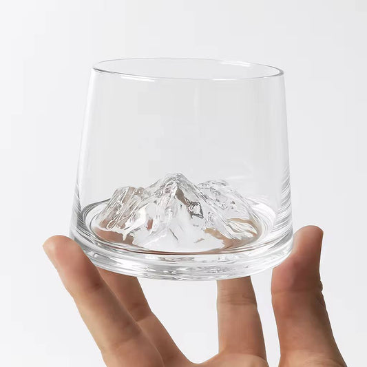 Mountain shape whiskey Glass cup 6pc
