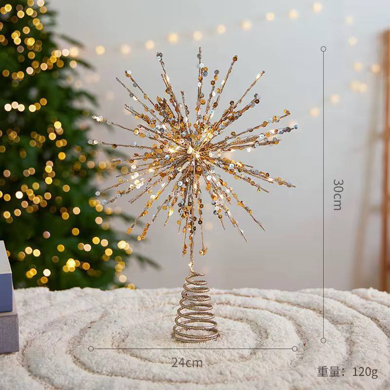 LED CRYSTAL TREE TOPPER  WITH LIGHT