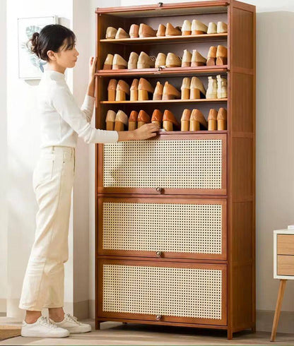 11Layer Breathable Bamboo Shoe Storage Cabinet