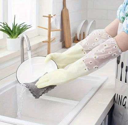 1 Pair Of Thermal Dishwashing Gloves, Thick And Durable, Waterproof Non-slip