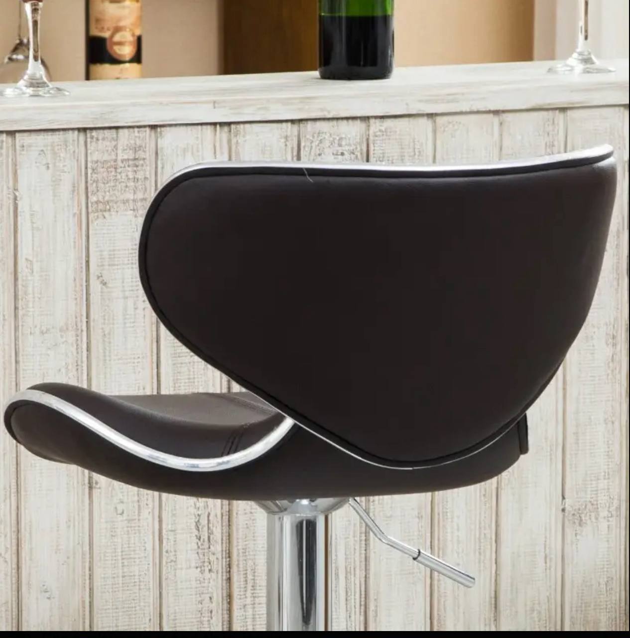 Premium quality adjustable leather bar stools