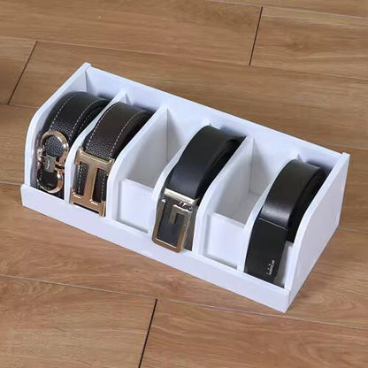 Premium bamboo belt organizer