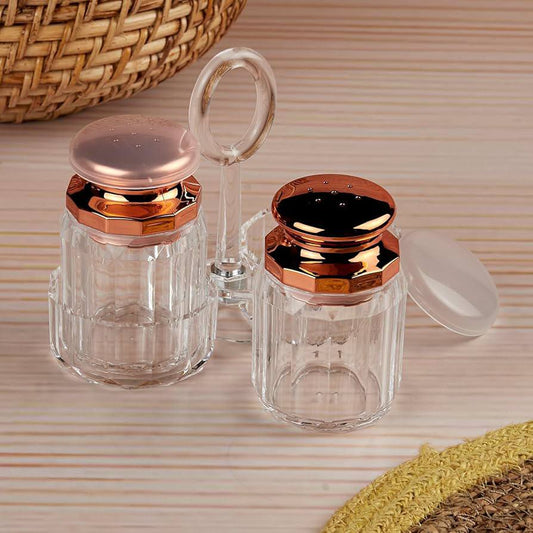 Air tight Acrylic salt shaker with copper top