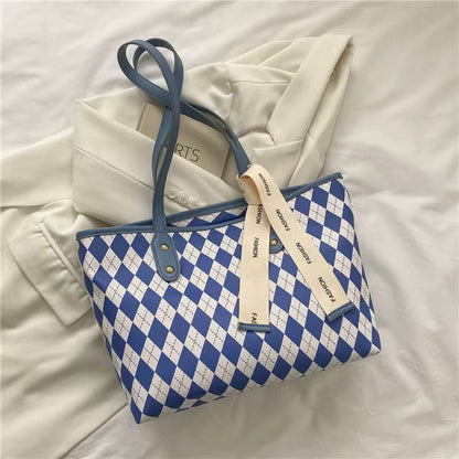 Diamond lattice Bag/ Shoulder Tote Bag