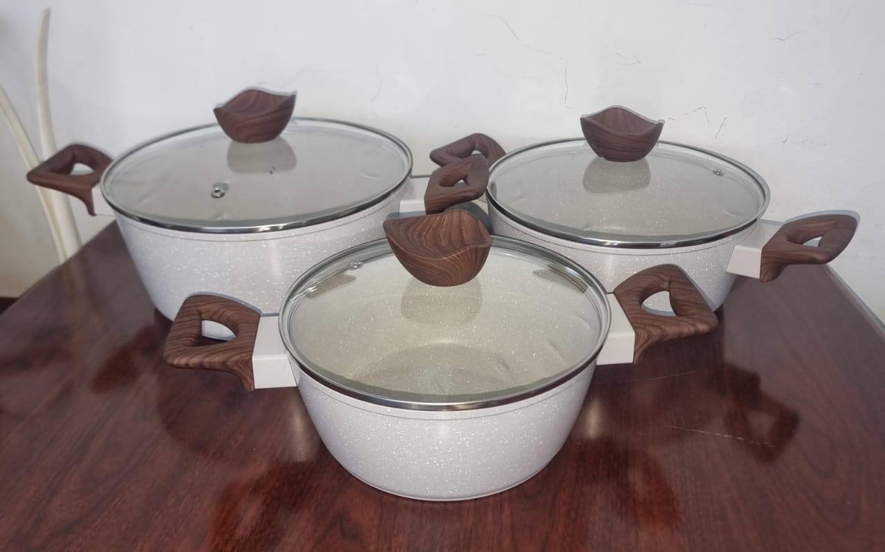 Big Baroly Germany brand 3pc granite cookware set
