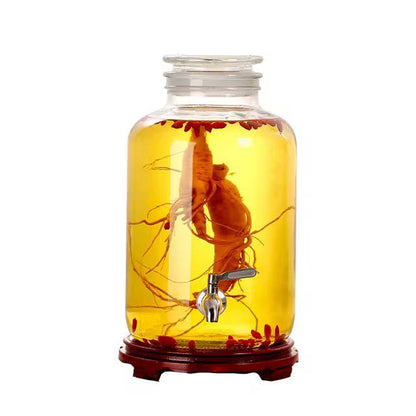 Glass dispenser with stand