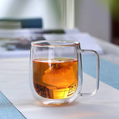 Transparent Double wall mug Heat-Resistant