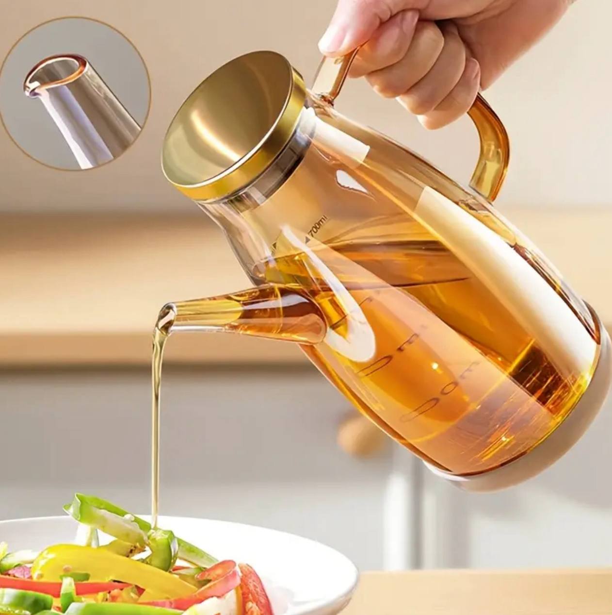 High Borosilicate Glass Oil Bottle with silicone base