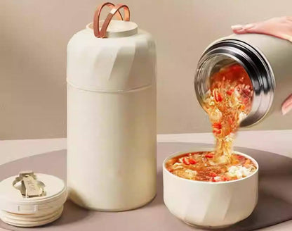 Big size 1050ml Classic food flask thermos with foldable spoon