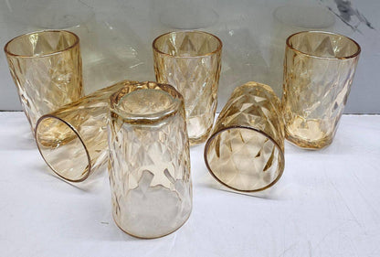 Coloured Heavy gauge thick WATER glass