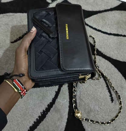 Elegant solid color sling bag