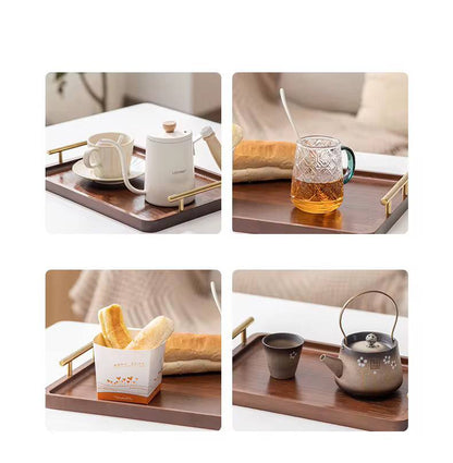 3in1 serving tray with gold Handled