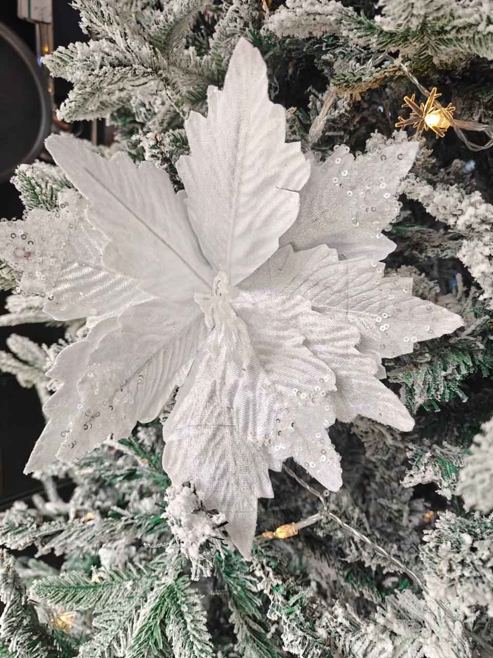 large Christmas glitter flower