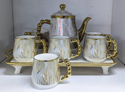 8pc ceramic coffee/tea set