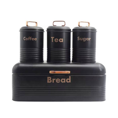 Kitchen eco-friendly bread Bin/ storage container/ coffee, tea and sugar canister set of 3pcs
