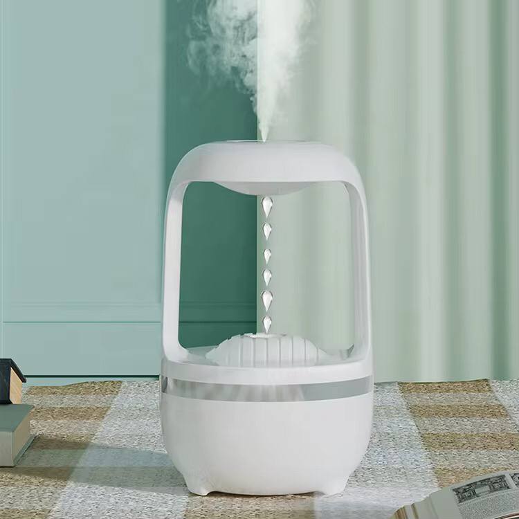 Anti gravity water droplets humidifier