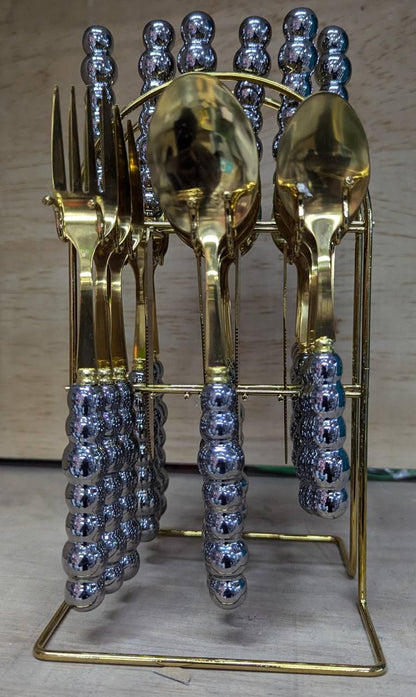 24pc Quality Gold cutlery set
