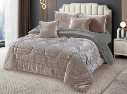 Warm  Binded Silk 6 Piece Duvets Sets. (Fleece on the inside)