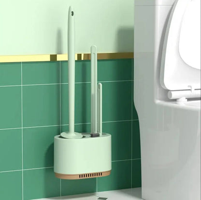 3-in-1 Wall mounted Toilet Brush Cleaning Set