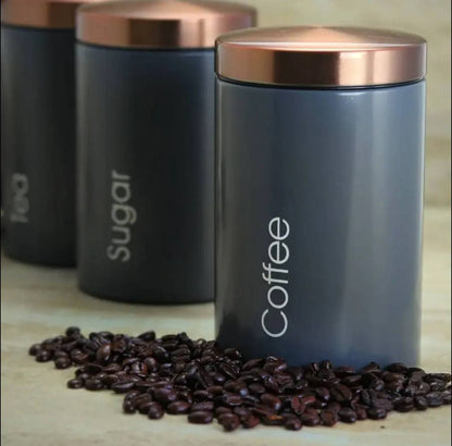Sugar, Tea, Coffee canisters