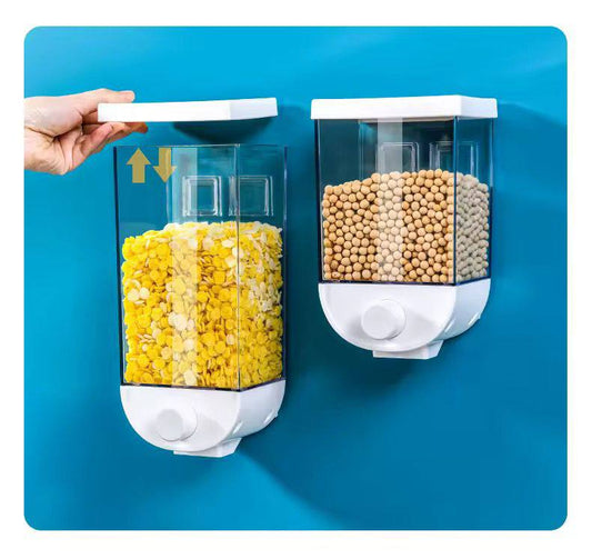 1kg (single pc) Wall Mounted Separate Rice Bucket Kitchen Cereal Dispenser
